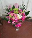 Hand Tied Bouquet with Asidistra and Palm Leaves in Accrington Lancashire