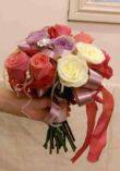 Wedding Bouquet With Cream And Cerise Roses in Accrington Lancashire
