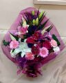 Hand Tied Bouquet in Pink White and Cerise in Accrington Lancashire