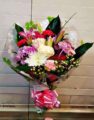 Hand Tied Bouquet with Mixed Flowers and Aspidistra Leaves in Accrington Lancashire