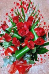Flower Bouquet With 12 Red Roses in Accrington Lancashire