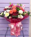 Hand Tied Aqua Bouquet in Mixed Colours in Accrington Lancashire