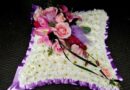 Designer Cushion Funeral Flowers Tribute in Accrington Lancashire