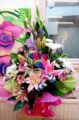 Designer Mixed Colour Boxed Aqua Arrangement in Accrington Lancashire
